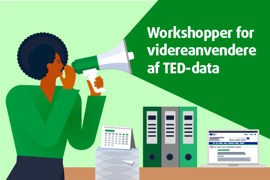 Banner om workshopper for videreanvendere af TED-data med et link til det relevante website.
